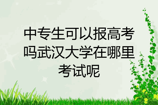中专生可以报高考吗武汉大学在哪里考试呢