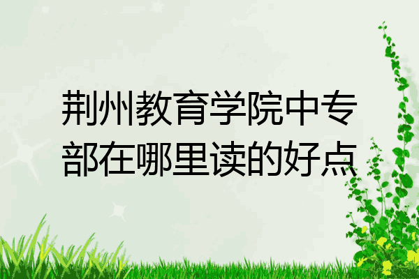 荆州教育学院中专部在哪里读的好点