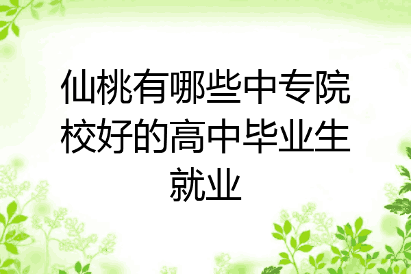仙桃有哪些中专院校好的高中毕业生就业