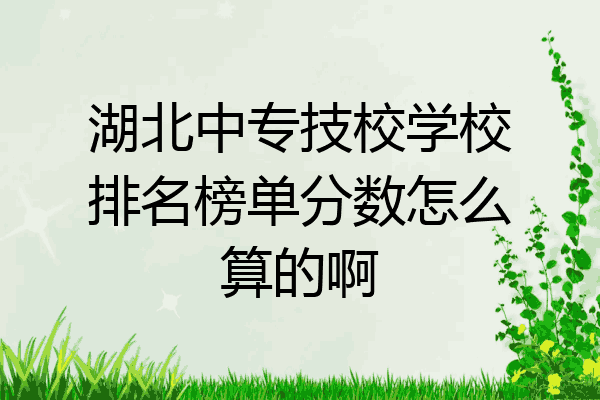 湖北中专技校学校排名榜单分数怎么算的啊