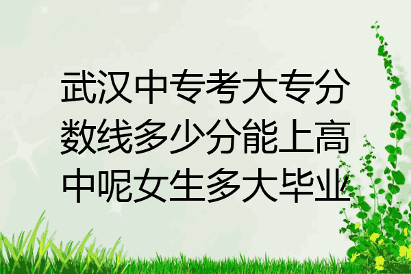 武汉中专考大专分数线多少分能上高中呢女生多大毕业