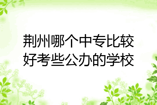 荆州哪个中专比较好考些公办的学校