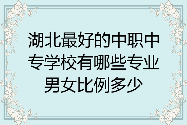 湖北最好的中职中专学校有哪些专业男女比例多少