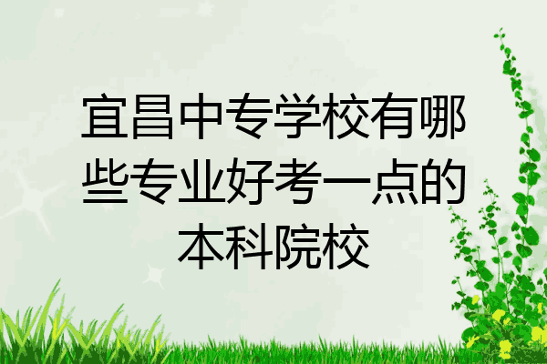 宜昌中专学校有哪些专业好考一点的本科院校