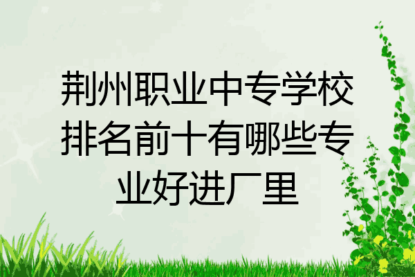 荆州职业中专学校排名前十有哪些专业好进厂里