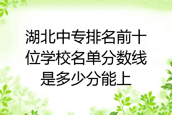 湖北中专排名前十位学校名单分数线是多少分能上