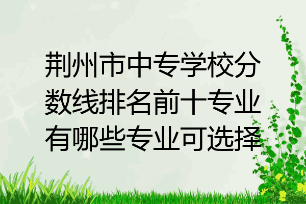 荆州市中专学校分数线排名前十专业有哪些专业可选择