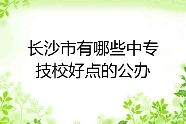 长沙市有哪些中专技校好点的公办