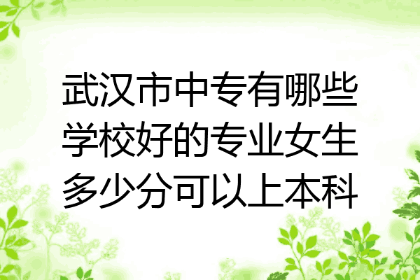 武汉市中专有哪些学校好的专业女生多少分可以上本科