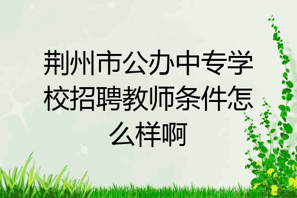 荆州市公办中专学校招聘教师条件怎么样啊
