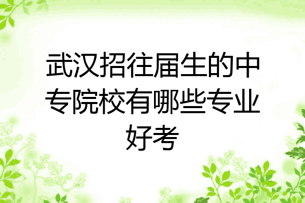武汉招往届生的中专院校有哪些专业好考