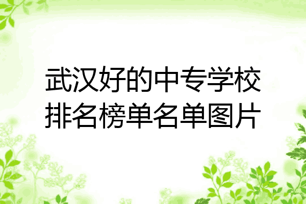 武汉好的中专学校排名榜单名单图片