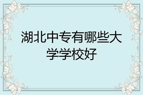 湖北中专有哪些大学学校好