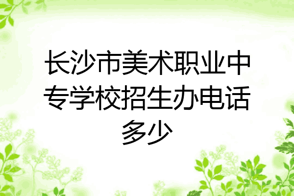 长沙市美术职业中专学校招生办电话多少