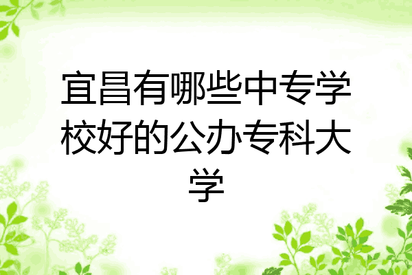 宜昌有哪些中专学校好的公办专科大学