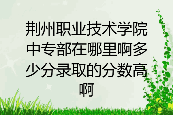 荆州职业技术学院中专部在哪里啊多少分录取的分数高啊