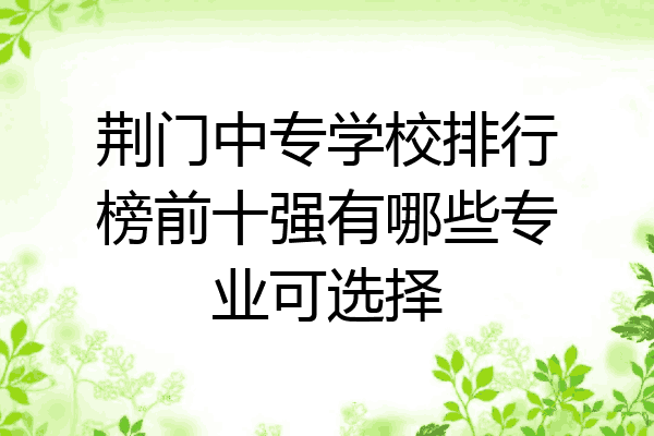 荆门中专学校排行榜前十强有哪些专业可选择