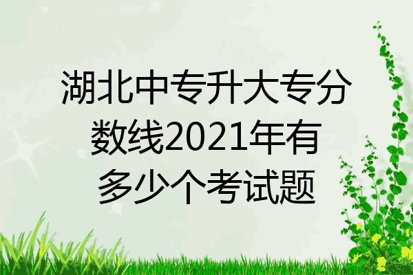 湖北中专升大专分数线2021年有多少个考试题