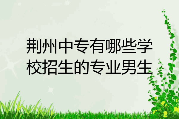 荆州中专有哪些学校招生的专业男生