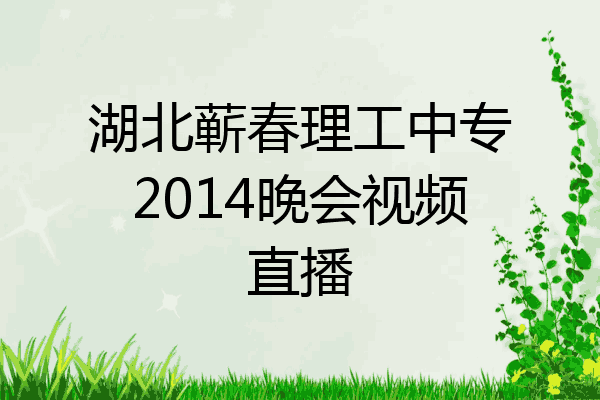 湖北蕲春理工中专2014晚会视频直播