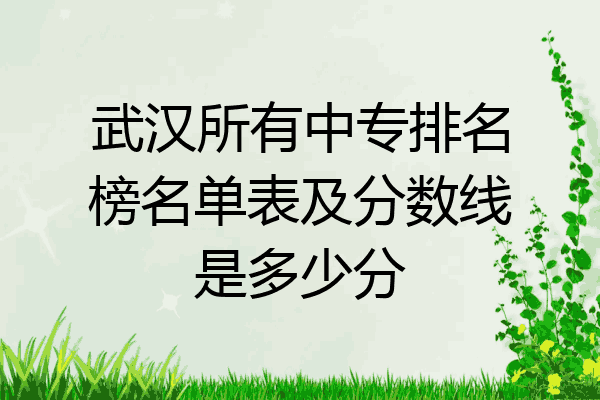武汉所有中专排名榜名单表及分数线是多少分