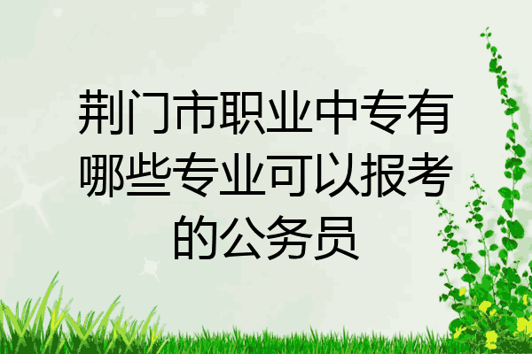荆门市职业中专有哪些专业可以报考的公务员