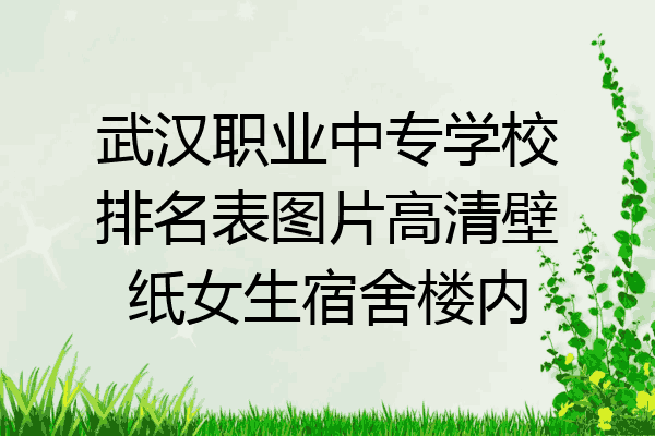 武汉职业中专学校排名表图片高清壁纸女生宿舍楼内