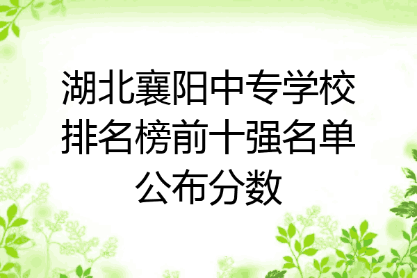 湖北襄阳中专学校排名榜前十强名单公布分数