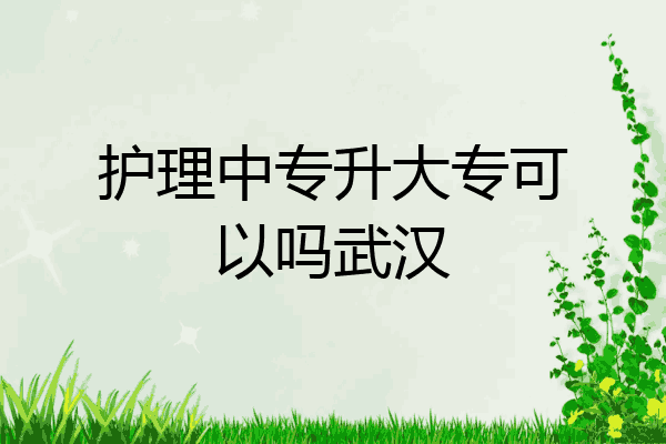 护理中专升大专可以吗武汉