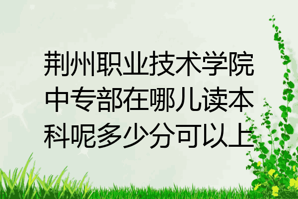 荆州职业技术学院中专部在哪儿读本科呢多少分可以上