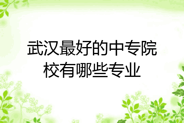 武汉最好的中专院校有哪些专业