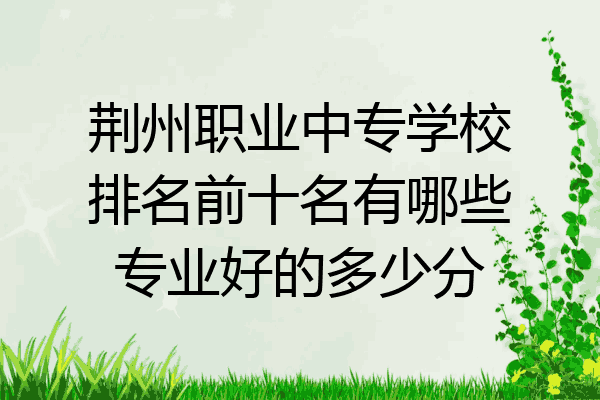 荆州职业中专学校排名前十名有哪些专业好的多少分