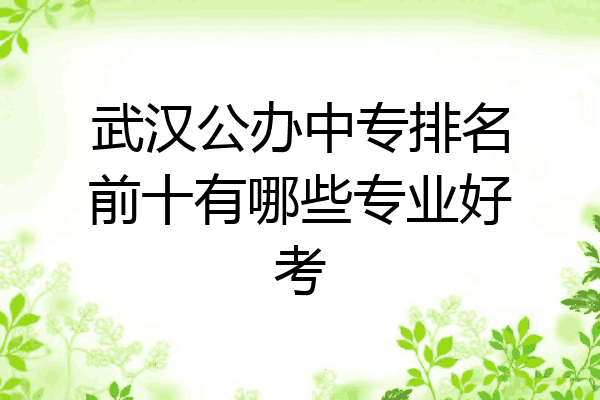 武汉公办中专排名前十有哪些专业好考