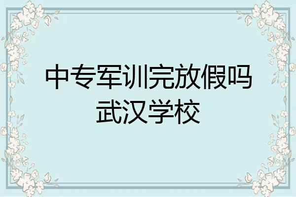 中专军训完放假吗武汉学校
