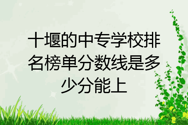 十堰的中专学校排名榜单分数线是多少分能上