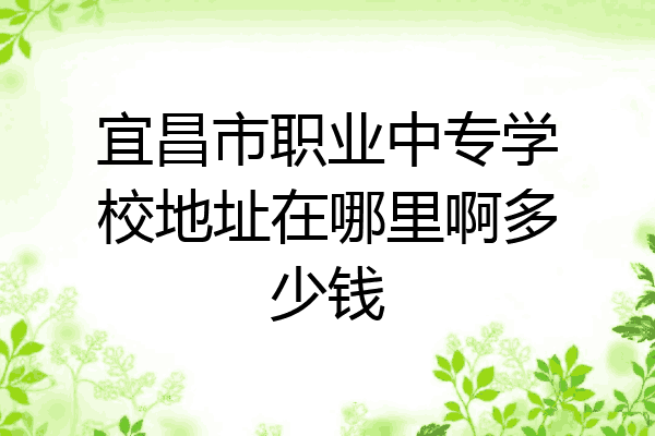 宜昌市职业中专学校地址在哪里啊多少钱