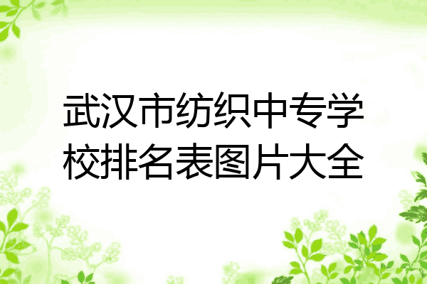 武汉市纺织中专学校排名表图片大全