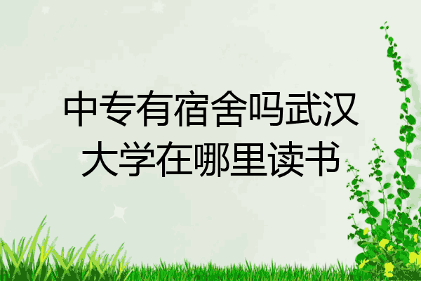 中专有宿舍吗武汉大学在哪里读书