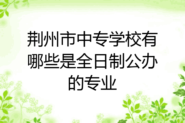 荆州市中专学校有哪些是全日制公办的专业