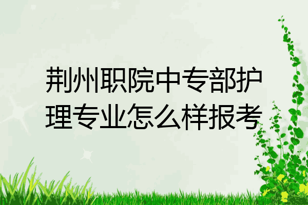 荆州职院中专部护理专业怎么样报考