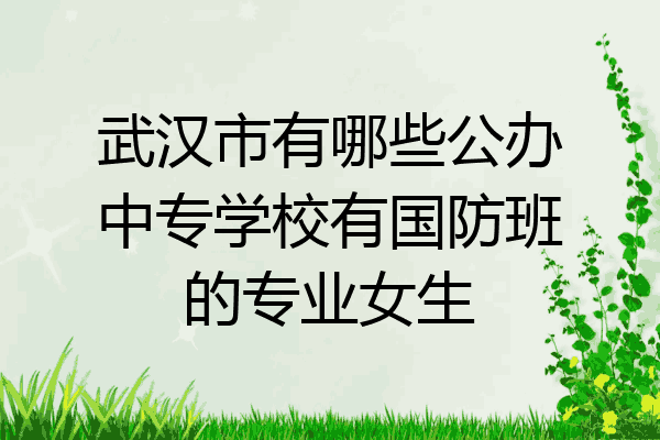 武汉市有哪些公办中专学校有国防班的专业女生