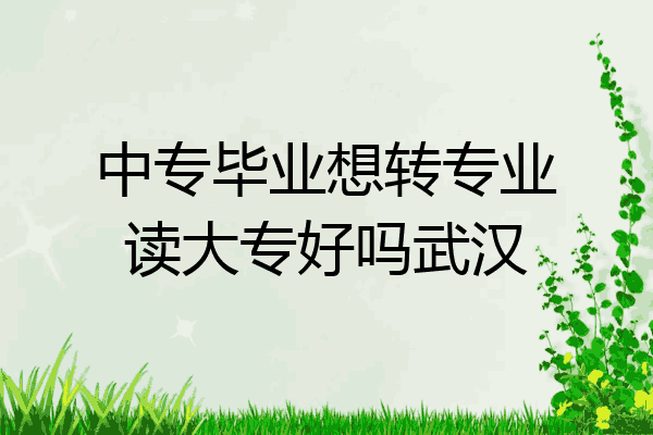 中专毕业想转专业读大专好吗武汉