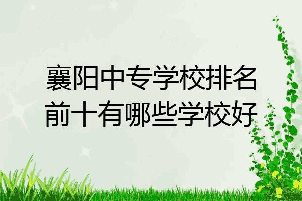 襄阳中专学校排名前十有哪些学校好