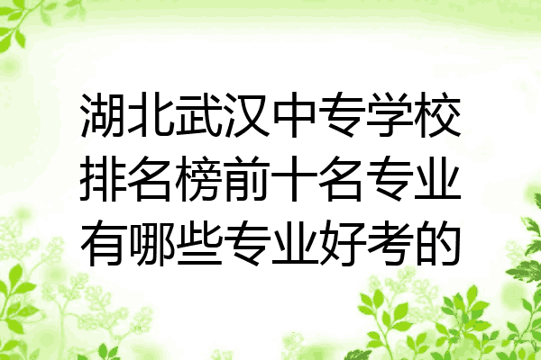 湖北武汉中专学校排名榜前十名专业有哪些专业好考的