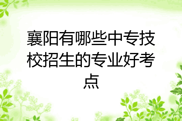 襄阳有哪些中专技校招生的专业好考点