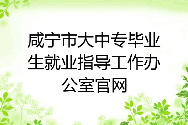 咸宁市大中专毕业生就业指导工作办公室官网