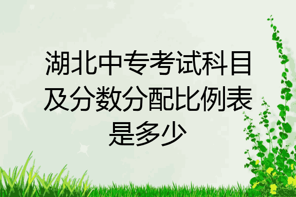湖北中专考试科目及分数分配比例表是多少