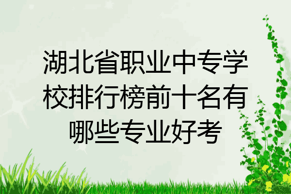 湖北省职业中专学校排行榜前十名有哪些专业好考