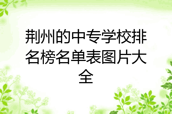 荆州的中专学校排名榜名单表图片大全