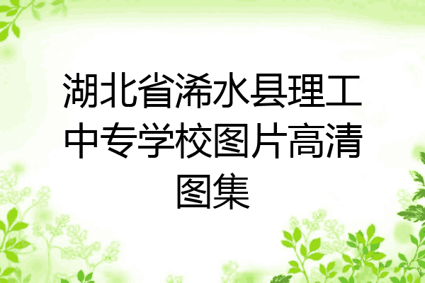 湖北省浠水县理工中专学校图片高清图集